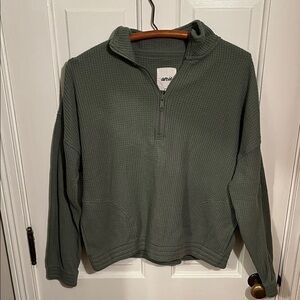 Aerie Men's Olive Zip-Up Sweater